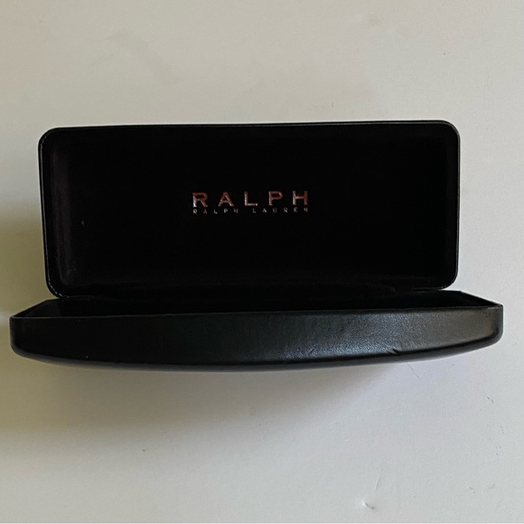 Ralph Lauren Black Eyeglasses Case Hard Clamshell Glasses Rectangle Holder - Picture 4 of 13